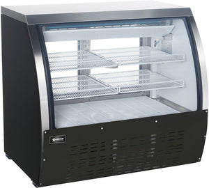 Omcan - 36″ Floor Refrigerated Showcase with Black Coated Steel Exterior - 50082