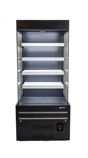 Omcan - 36″ Grab-and-Go Open Black Refrigerated Showcase with 19.77 cu.ft. Capacity - RS-CN-0900