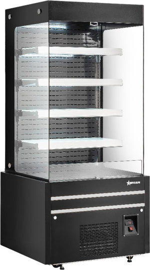 Omcan - 36″ Grab-and-Go Open Black Refrigerated Showcase with 19.77 cu.ft. Capacity - RS-CN-0900