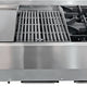 Omcan - 36" Natural Gas Combination Countertop Hot Plate, Charbroiler, and Griddle - 48086