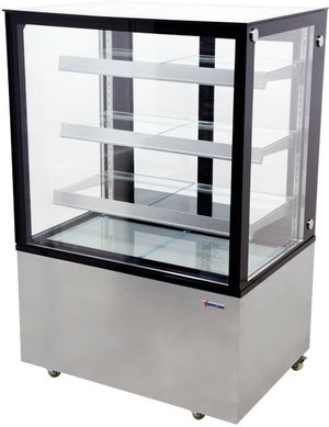 Omcan - 36" Square Glass Floor Refrigerated Display Case - RS-CN-0271-S