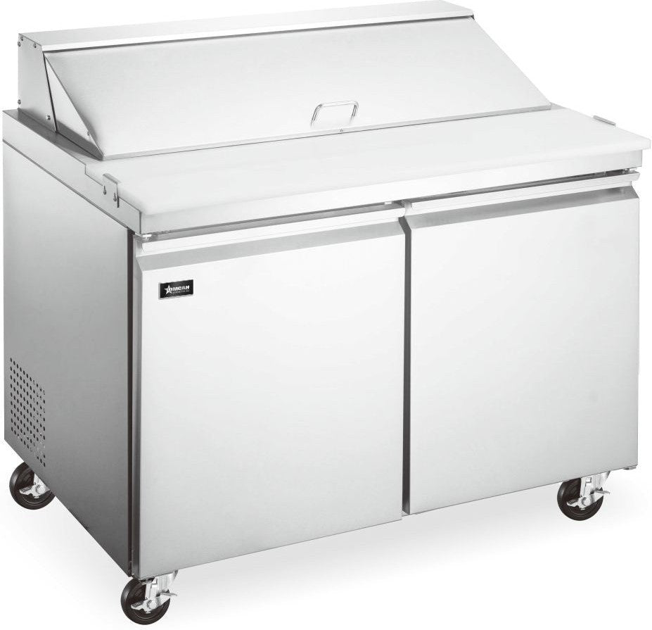 Omcan - 36” Stainless Steel Mega Top Refrigerated Prep Table With Double Door - 50129