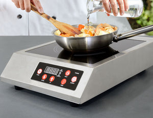 Omcan - 3.5 KW Stainless Steel Commercial Countertop Induction Cooker - 44414