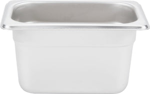 Omcan - 4" Deep 1/9-Size Stainless Steel Steam Table Pan, Pack of 25 - 80283