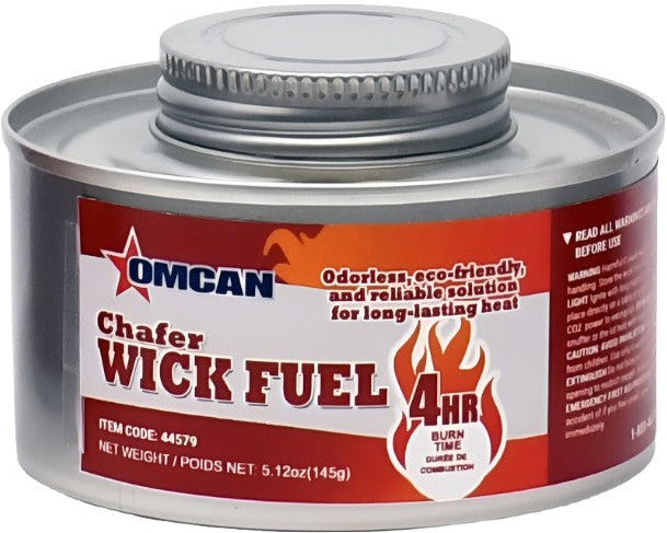 Omcan - 4 Hour Wick Chafing Dish Fuel with Safety Twist Cap, Pack of 60 - 44579