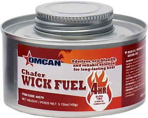 Omcan - 4 Hour Wick Chafing Dish Fuel with Safety Twist Cap, Pack of 60 - 44579