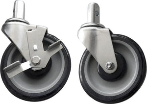 Omcan - 4 Piece Medium-Duty Casters For Aluminum Pan & Lug Racks, Pack of 2 - 28637