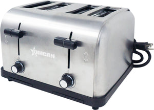 Omcan - 4-Slot Stainless Steel Commercial Standard Duty Pop Up Toaster - 44517