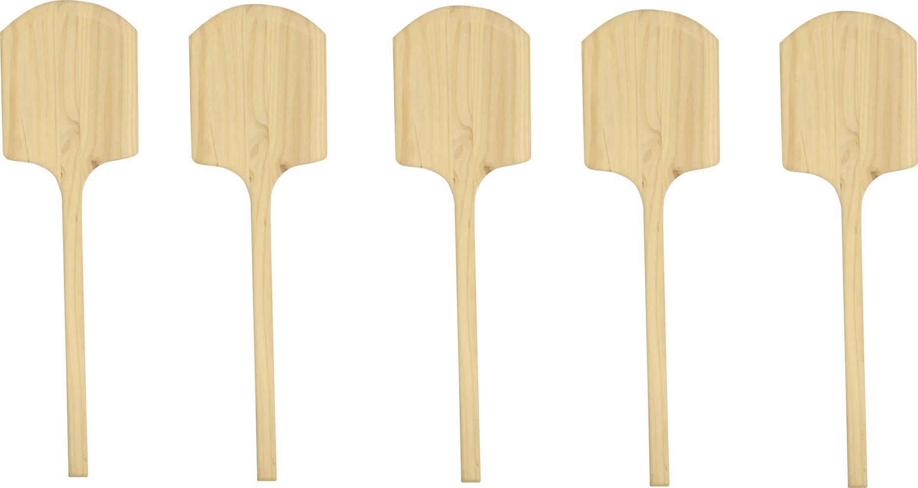 Omcan - 42" Wooden Pizza Peel (16" x 18"), Pack of 5 - 80607