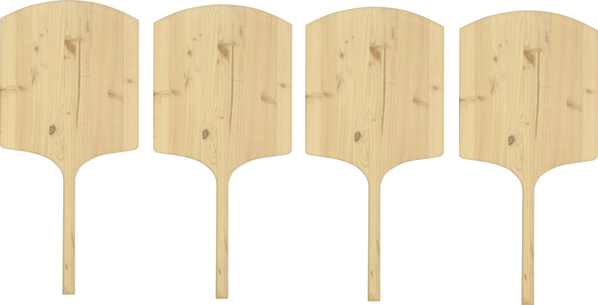 Omcan - 42" Wooden Pizza Peel (20" x 22"), Pack of 4 - 80609