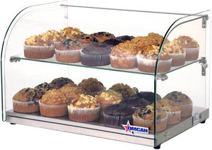 Omcan - 45 L Capacity Countertop Food Display Case with Curved Front Glass - 44372