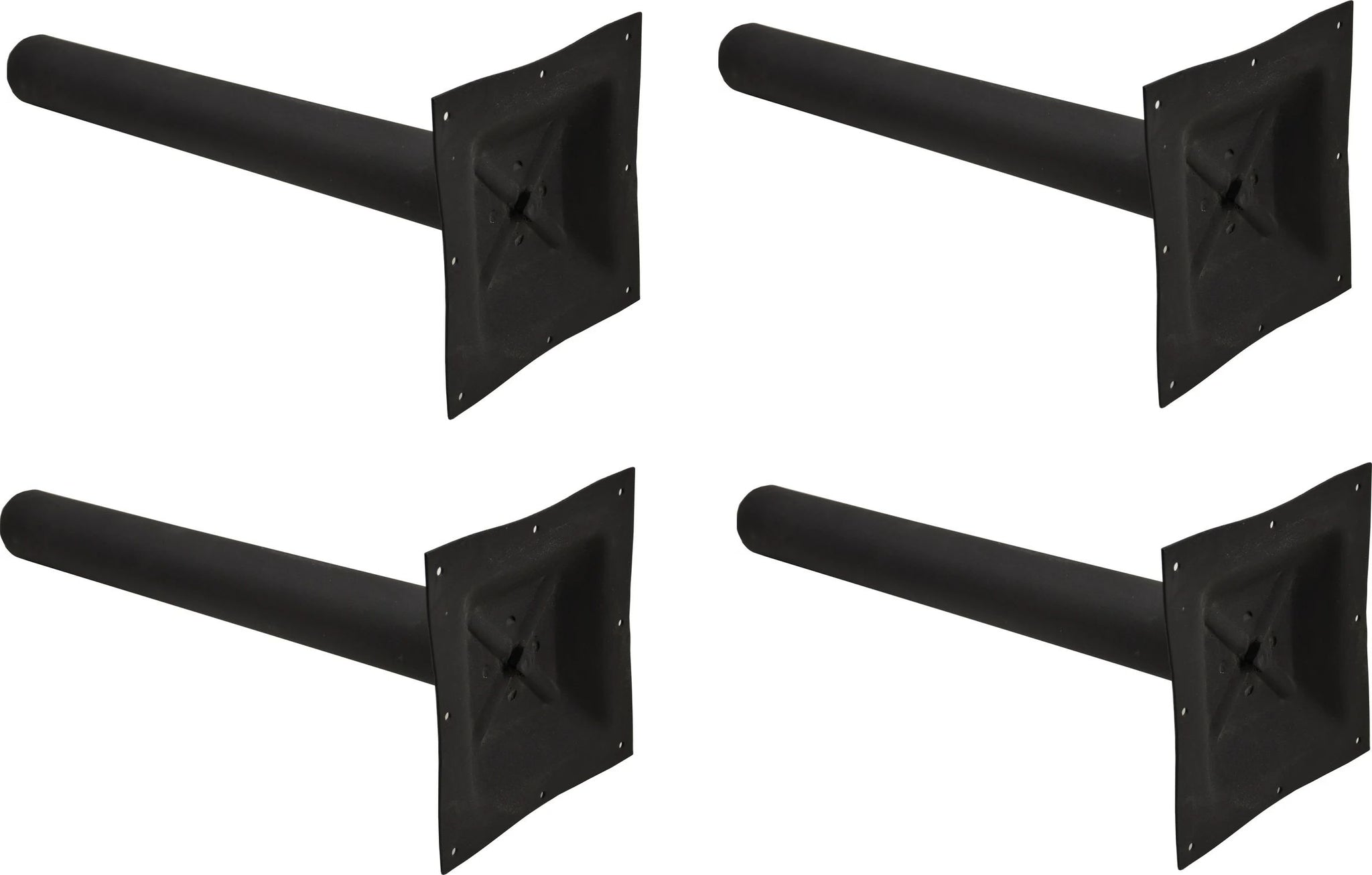 Omcan - 4.5" D x 28.5" H Black Column with Square Top Spider, Pack of 4 - 43207