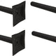 Omcan - 4.5" D x 28.5" H Black Column with Square Top Spider, Pack of 4 - 43207