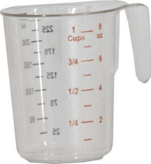 Omcan - 5 Piece Clear Polycarbonate Measuring Cup Set, Pack of 5 - 80575