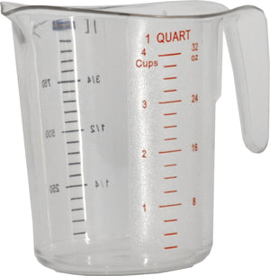 Omcan - 5 Piece Clear Polycarbonate Measuring Cup Set, Pack of 5 - 80575