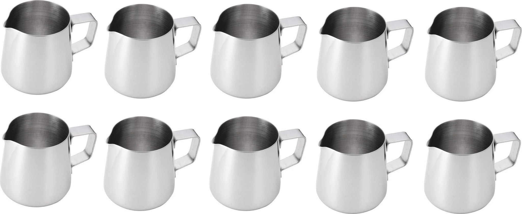 Omcan - 50 oz Stainless Steel Frothing Jug/Pitcher (1479 ml), Pack of 10 - 80004