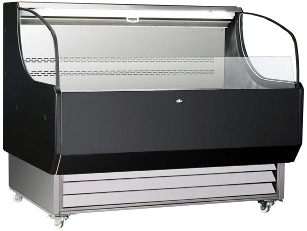 Omcan - 52" Grab-and-Go Open Refrigerated Floor Self-Serve Display Case with 13.07 cu.ft Capacity - 44544