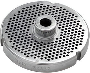 Omcan - #56 (3.2 mm) Stainless Steel Meat Grinder Plate with Hub - 11182