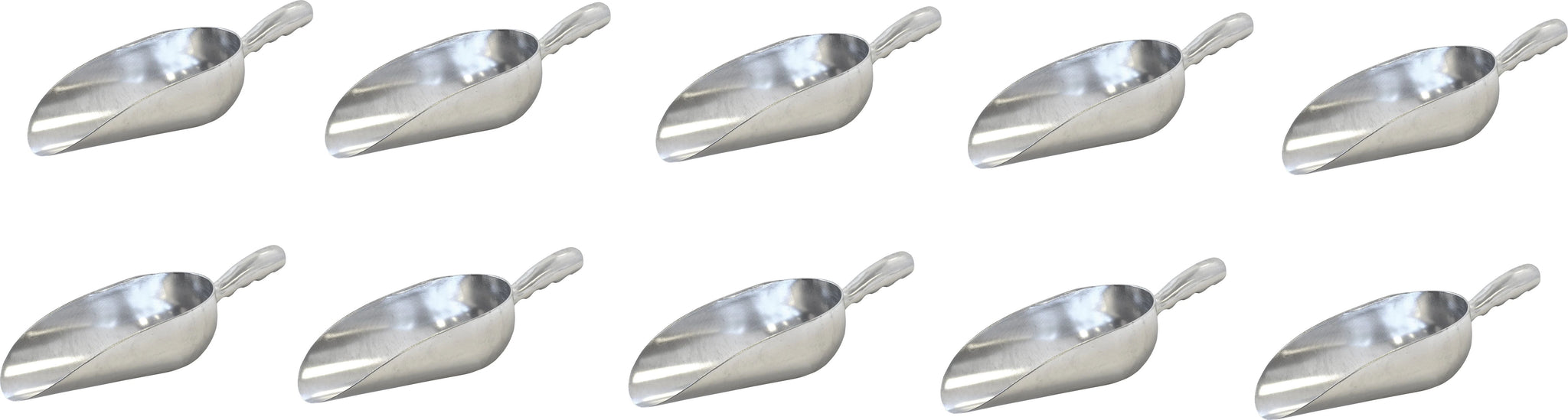 Omcan - 58 oz Aluminum Scoop with Round Bottom, Pack of 10 - 27683