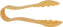 Omcan - 6” Beige Polycarbonate Scallop Tong, Pack of 200 - 80149