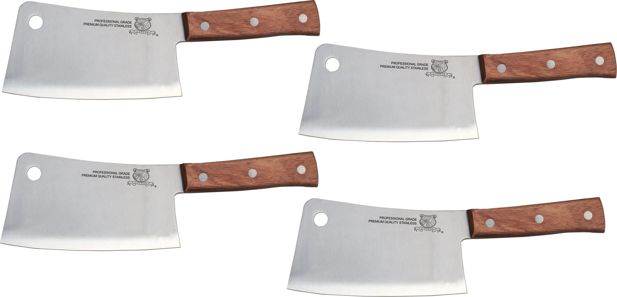 Omcan - 6" Cleaver with Wood Handle, Pack of 4 - 10558