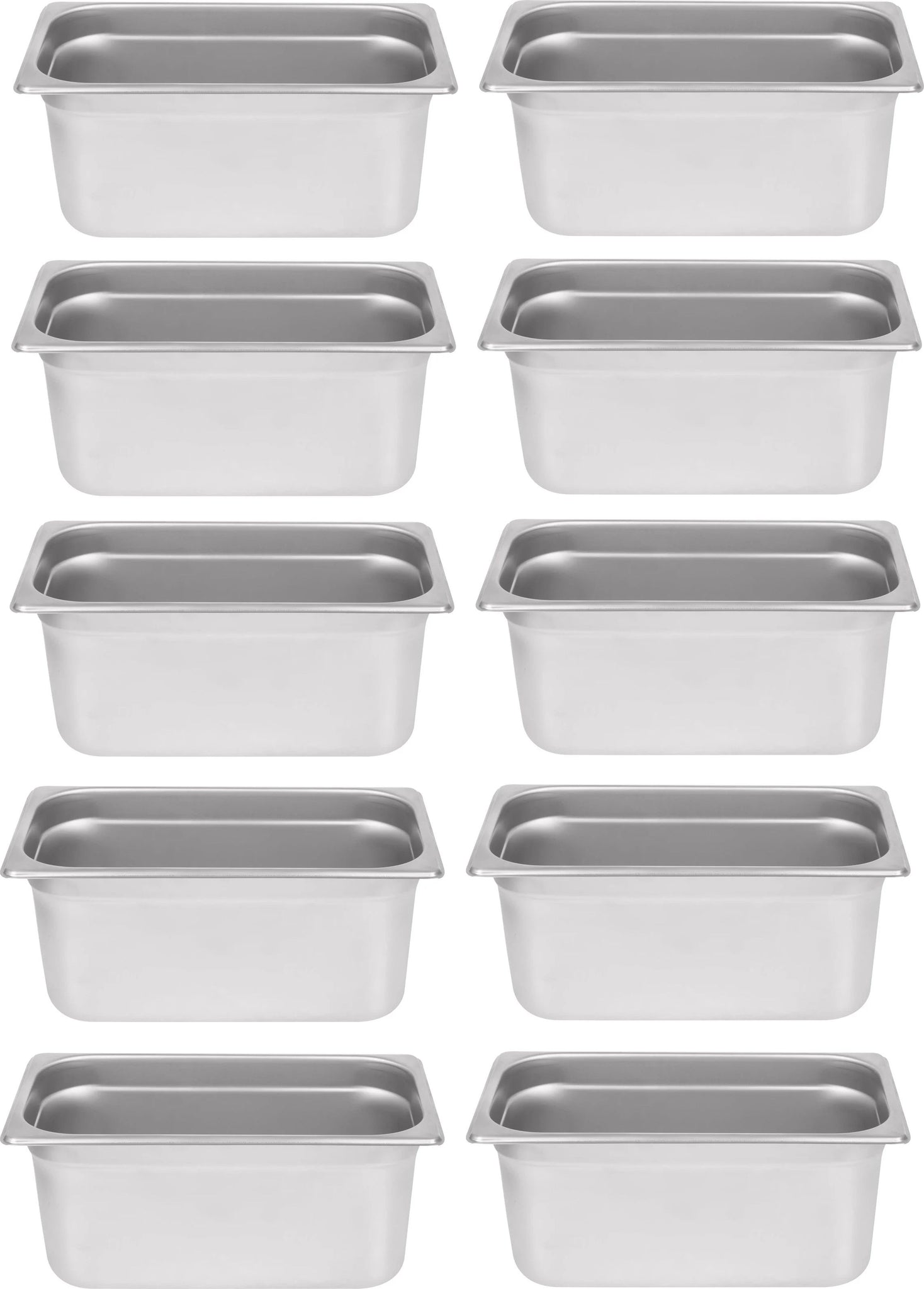 Omcan - 6" Deep 1/2-Size Stainless Steel Steam Table Pan, Pack of 10 - 80264