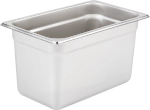 Omcan - 6" Deep 1/4-Size Stainless Steel Steam Table Pan, Pack of 10 - 80274