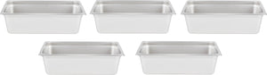 Omcan - 6" Deep Full Size Stainless Steel Steam Table Pan, Pack of 5 - 80259