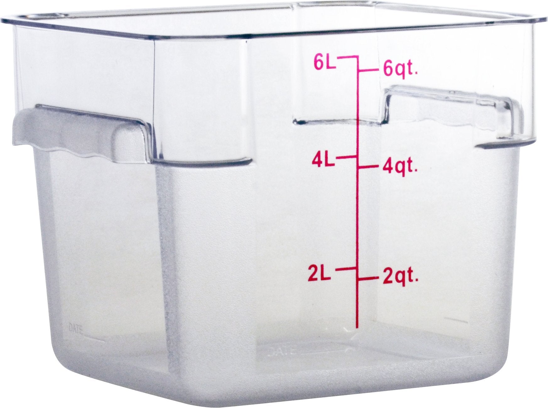 Omcan - 6 QT Clear Square Food Storage Container, Pack of 10 - 80168