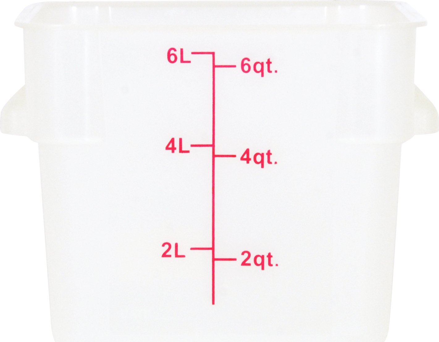 Omcan - 6 QT Translucent Square Food Storage Container, Pack of 25 - 80203