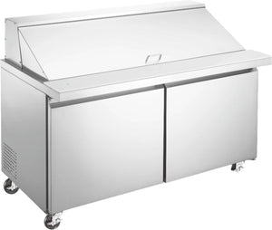 Omcan - 60" Stainless Steel Refrigerated Prep Table With Double Door - 50047