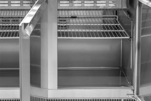 Omcan - 60" Stainless Steel Refrigerated Salad Bar / Cold Food Table with Sneeze Guard, Tray Slide and Pan Covers - 50089