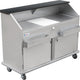 Omcan - 61″ Portable Bar With Open Bottom, Ice Bin, Shut Off Valve, Speed Rails - 48066