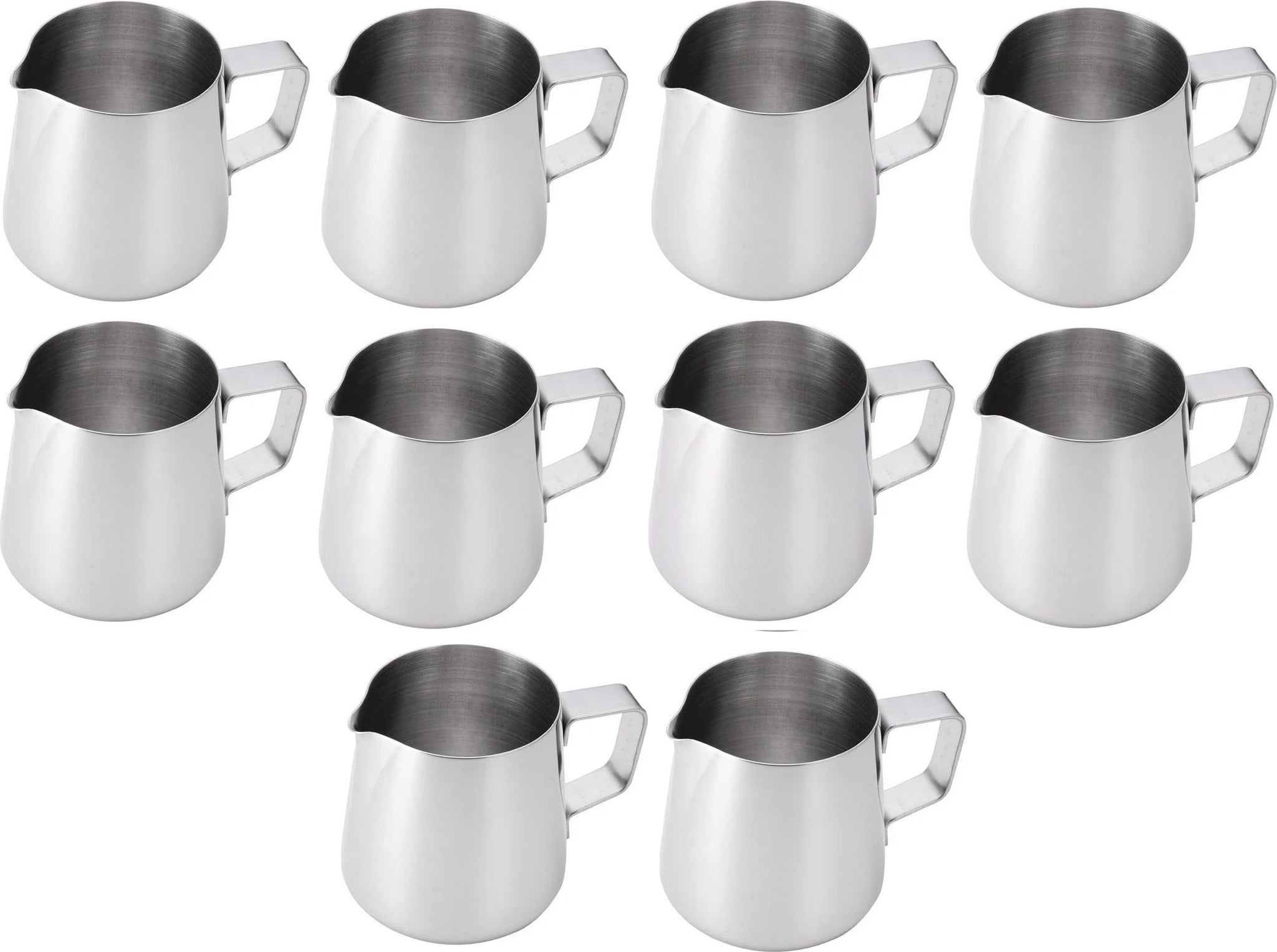 Omcan - 66 oz Stainless Steel Frothing Jug/Pitcher (1952 ml), Pack of 10 - 80037