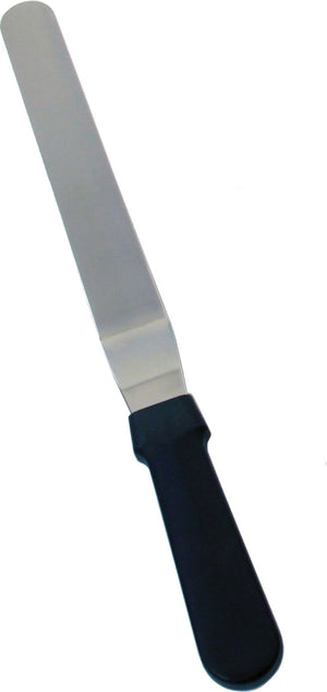 Omcan - 6.5” x 1 5/16” Offset Spatula with Stainless Steel Blade & Plastic Handle, Pack of 50 - 80142