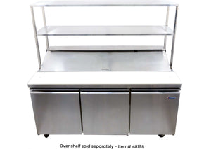 Omcan - 70" Stainless Steel Refrigerated Prep Table With Triple Door - 50048