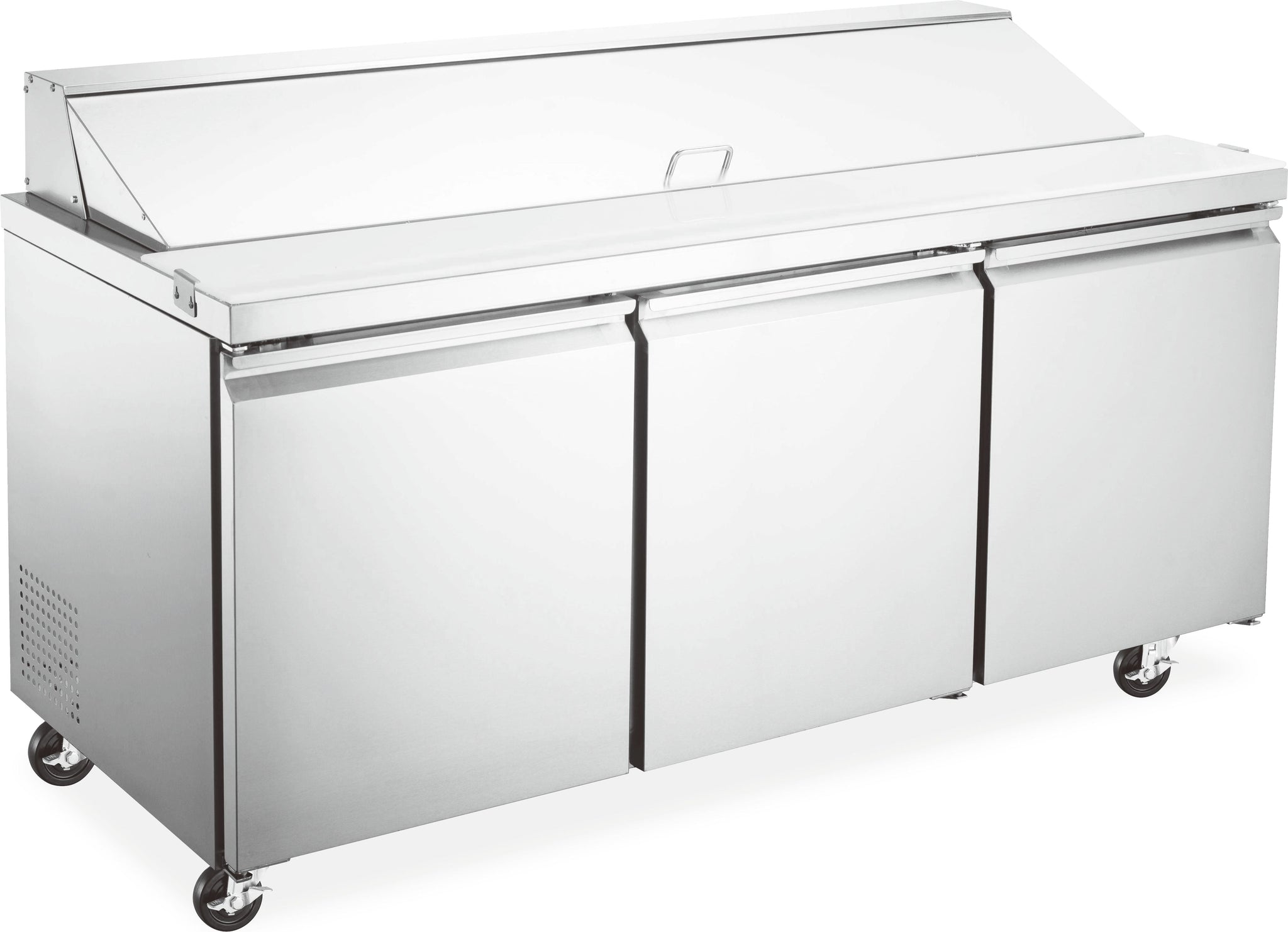 Omcan - 70" Stainless Steel Refrigerated Prep Table With Triple Door - 50048