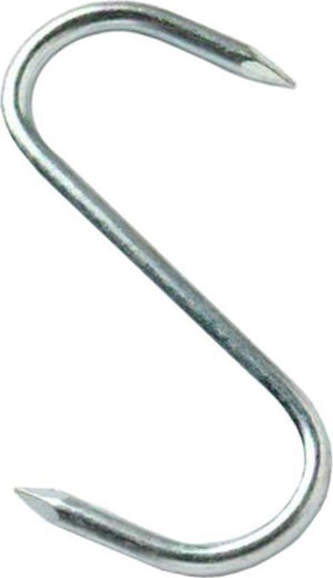 Omcan - 7.75" x 7/16” Stainless Steel “S” Hook (200 X 9 mm), Pack of 10 - 10501