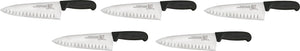 Omcan - 8" Black Handle Greban Cook G-Edge Knife, Pack of 5 - 16833