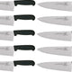 Omcan - 8" Black Handle Greban Medium Blade Cook Knife, Pack of 10 - 11973