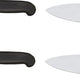 Omcan - 8” Black Super Fiber Handle Medium Cook's Knife, Pack of 4 - 21597