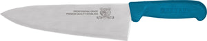 Omcan - 8" Blue Handle Greban Medium Blade Cook Knife, Pack of 10 - 11992