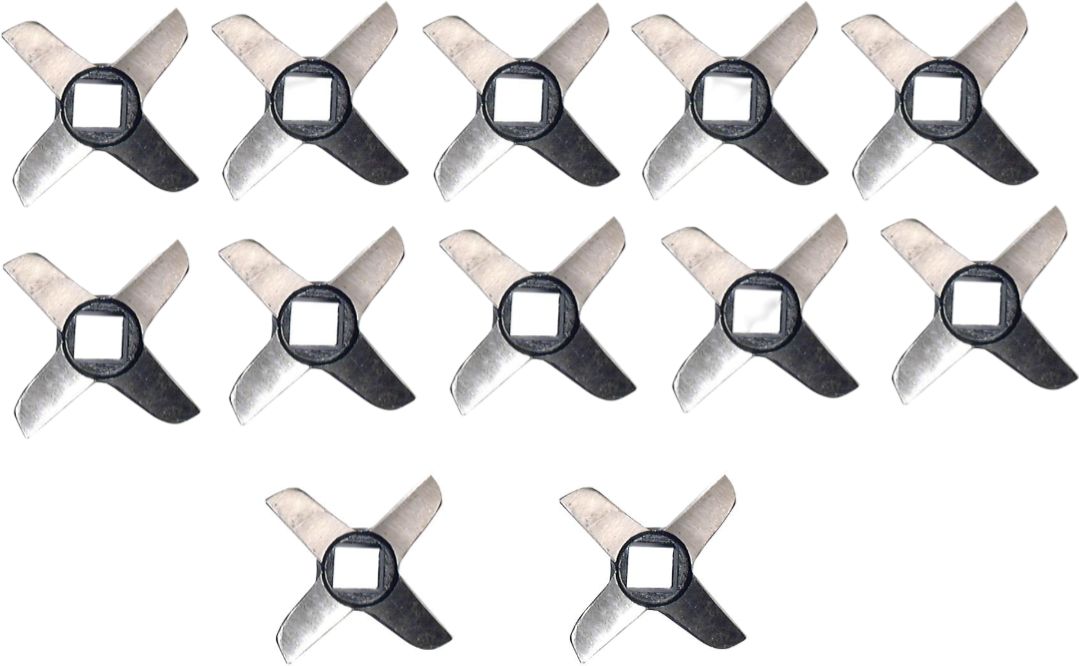 Omcan - #8 Carbon Steel Meat Grinder Knife, Pack of 12 - 11070