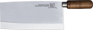 Omcan - 8" Chinese Style Cleaver with Wood Handle, Pack of 4 - 10557