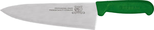 Omcan - 8" Green Handle Greban Medium Blade Cook Knife, Pack of 10 - 12003