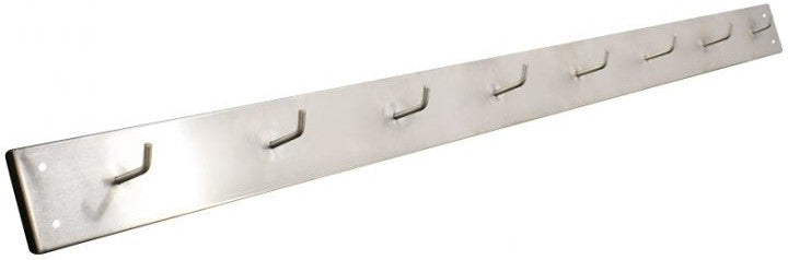 Omcan - 8 Hooks Wall Mounted Stainless Steel Hook Rack, Pack of 3 - 44541