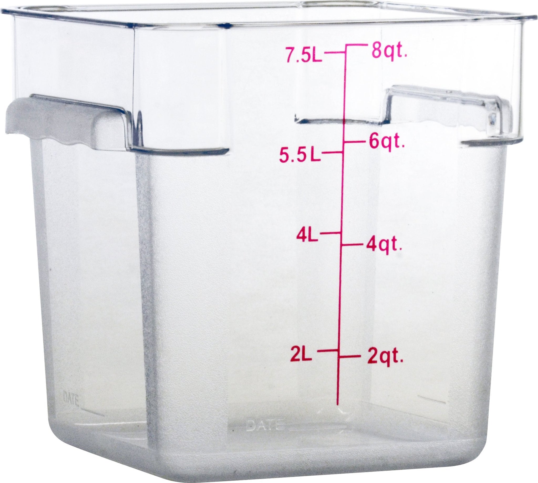 Omcan - 8 QT Clear Square Food Storage Container, Pack of 10 - 80169