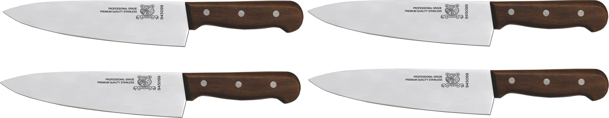 Omcan - 8” Rosewood Handle Medium Cook's Knife, Pack of 4 - 17634