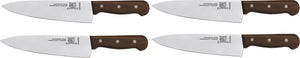 Omcan - 8” Rosewood Handle Medium Cook's Knife, Pack of 4 - 17634