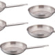 Omcan - 8” Stainless Steel Fry Pan, Pack of 5 - 80446